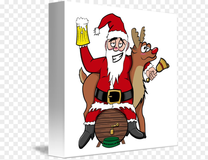 Santa Drunk Greeting & Note Cards Card Design Birthday Christmas PNG