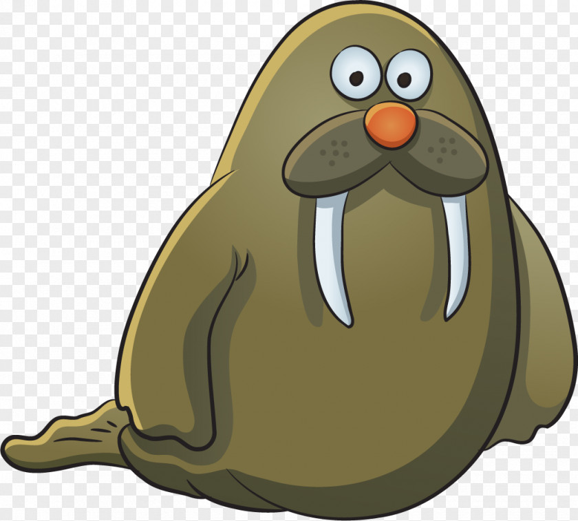 Abiotic Button Walrus Drawing Image Cartoon PNG