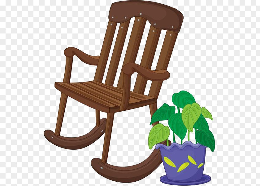 Cartoon Chair Potted Material Drawing Rocking Royalty-free Illustration PNG