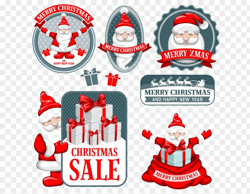 Christmas,sale Santa Claus Christmas Label Sales PNG