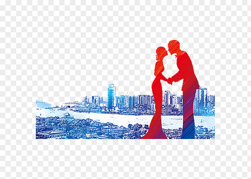 Lovers Silhouette Ink PNG