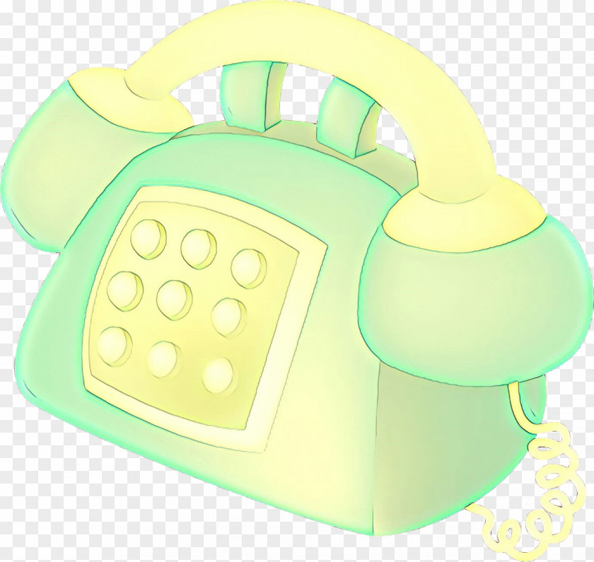 Small Appliance Corded Phone Green Telephone Yellow Clip Art PNG