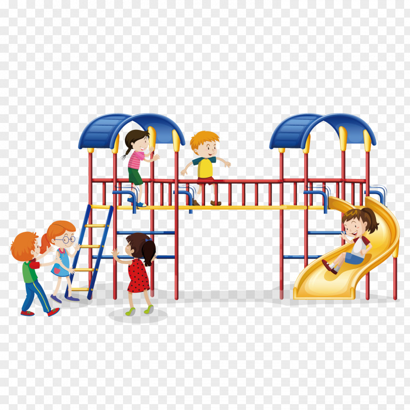 Happy Children Playing Slide Slides Child Play Royalty-free Illustration PNG