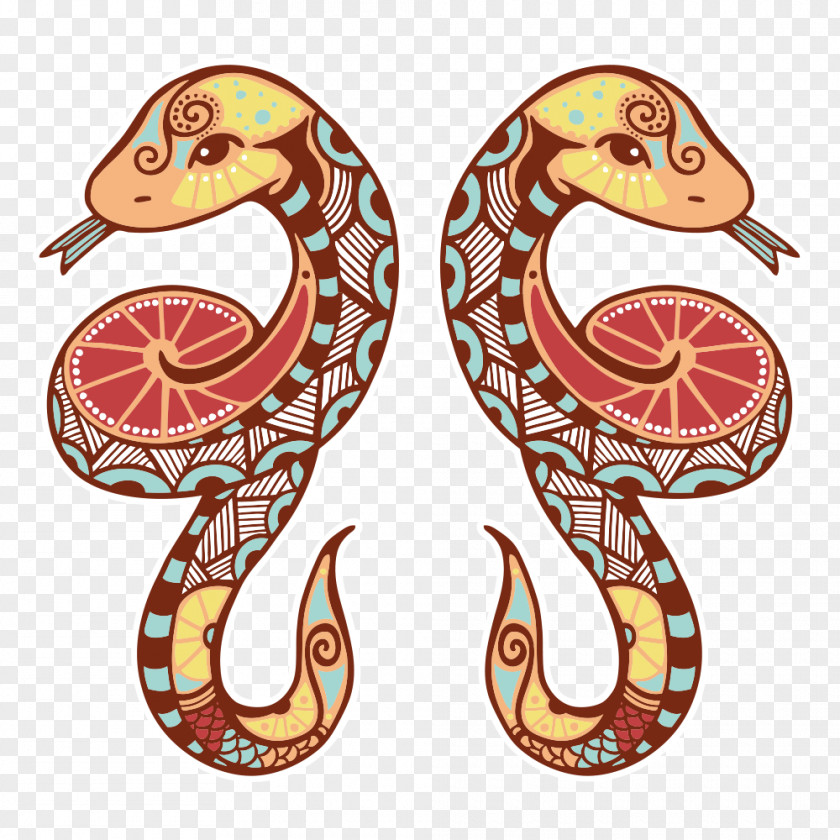Cartoon Snake Gemini Horoscope Zodiac Astrological Sign Astrology PNG