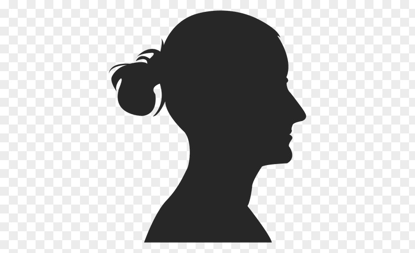 Woman Face Silhouette Drawing PNG