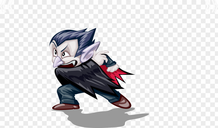 Cartoon Vampire Halloween Illustration PNG