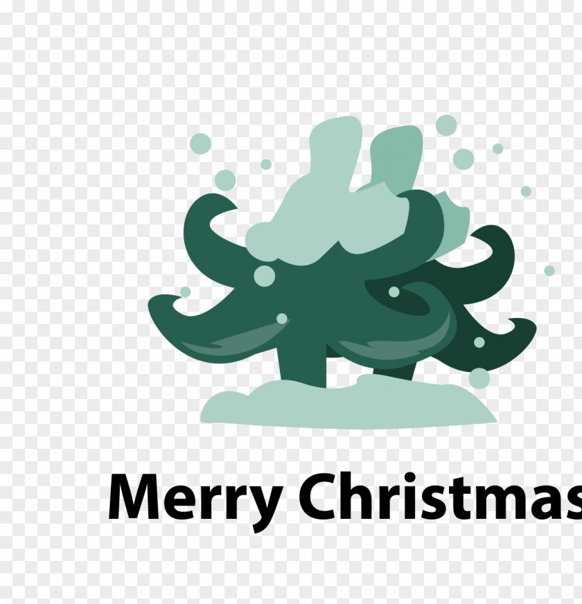 Christmas Vector LOGO Tree Card Illustration PNG
