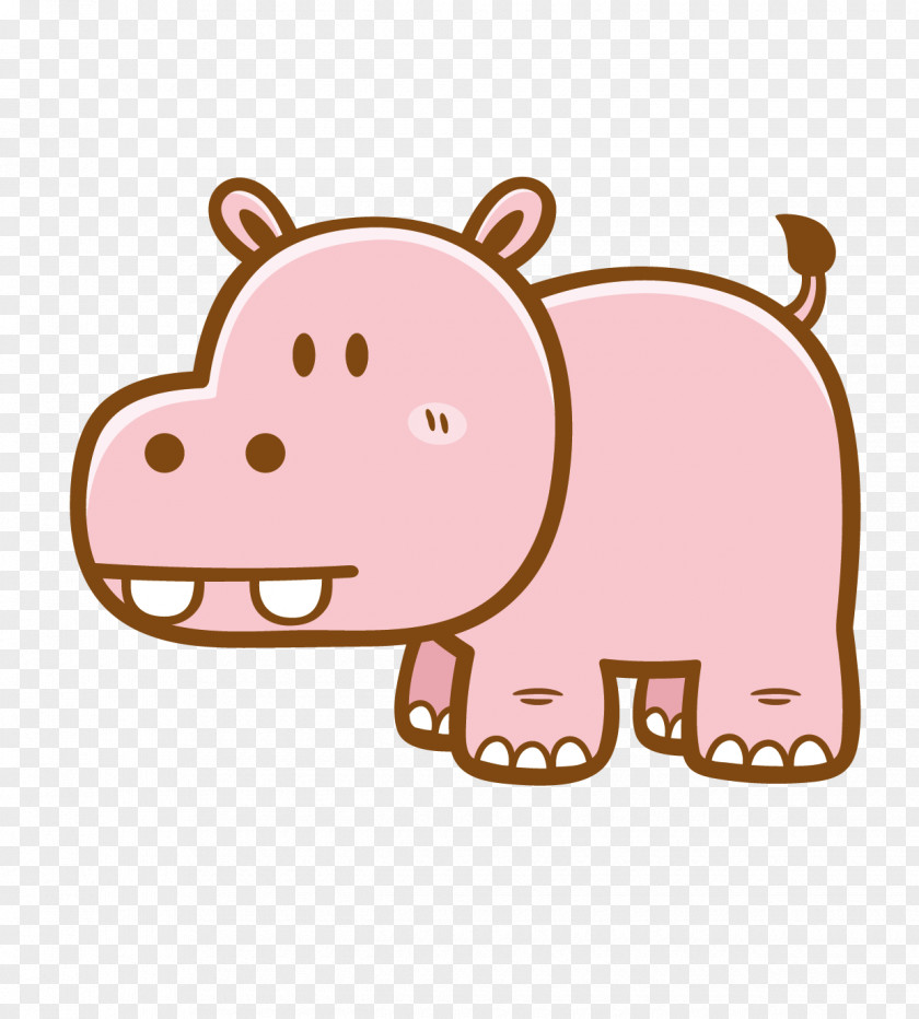 Meng Da Hippo Material Domestic Pig Drawing Cartoon PNG
