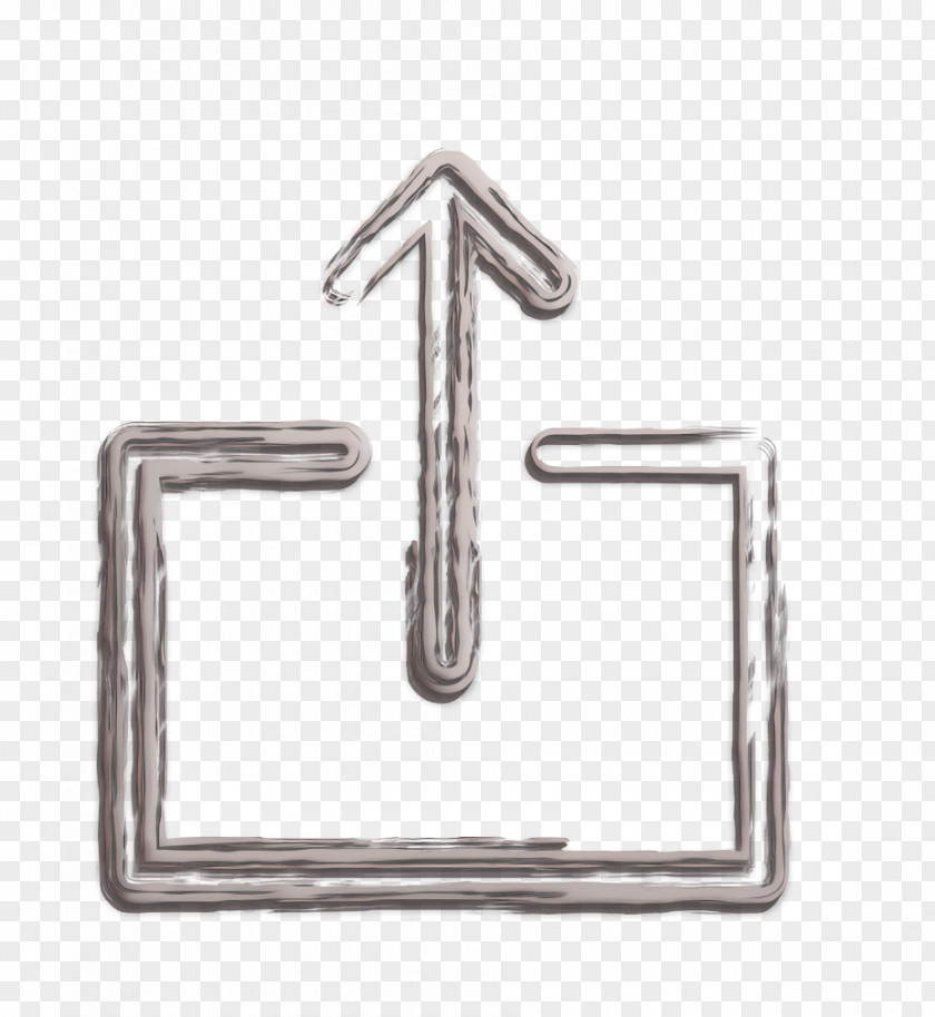 Metal Rectangle Export Icon Productivity Shape PNG