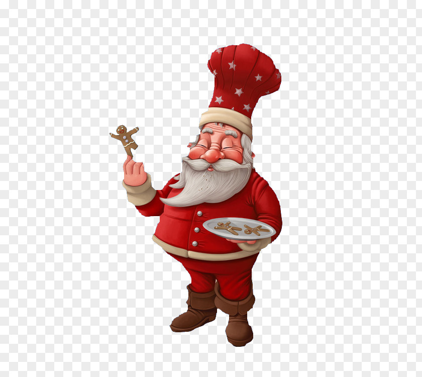 Santa Claus Christmas Day Illustration Pastry Gingerbread PNG