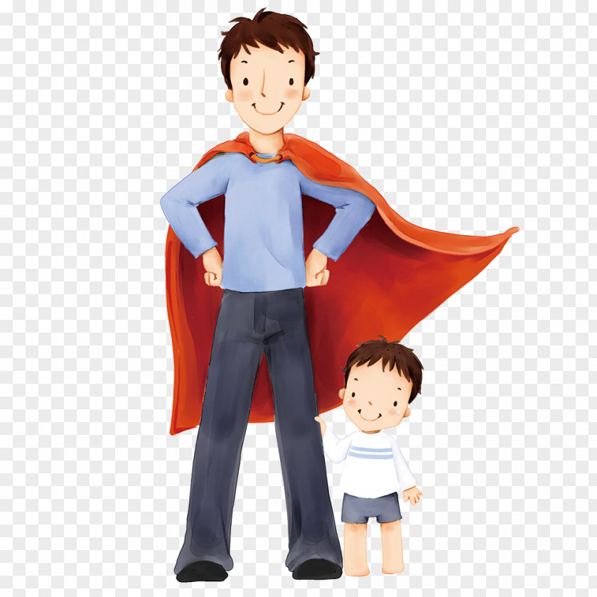 Superman Father Batman Child Image PNG