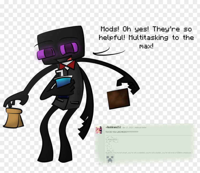 Enderman Minecraft Mods Drawing PNG