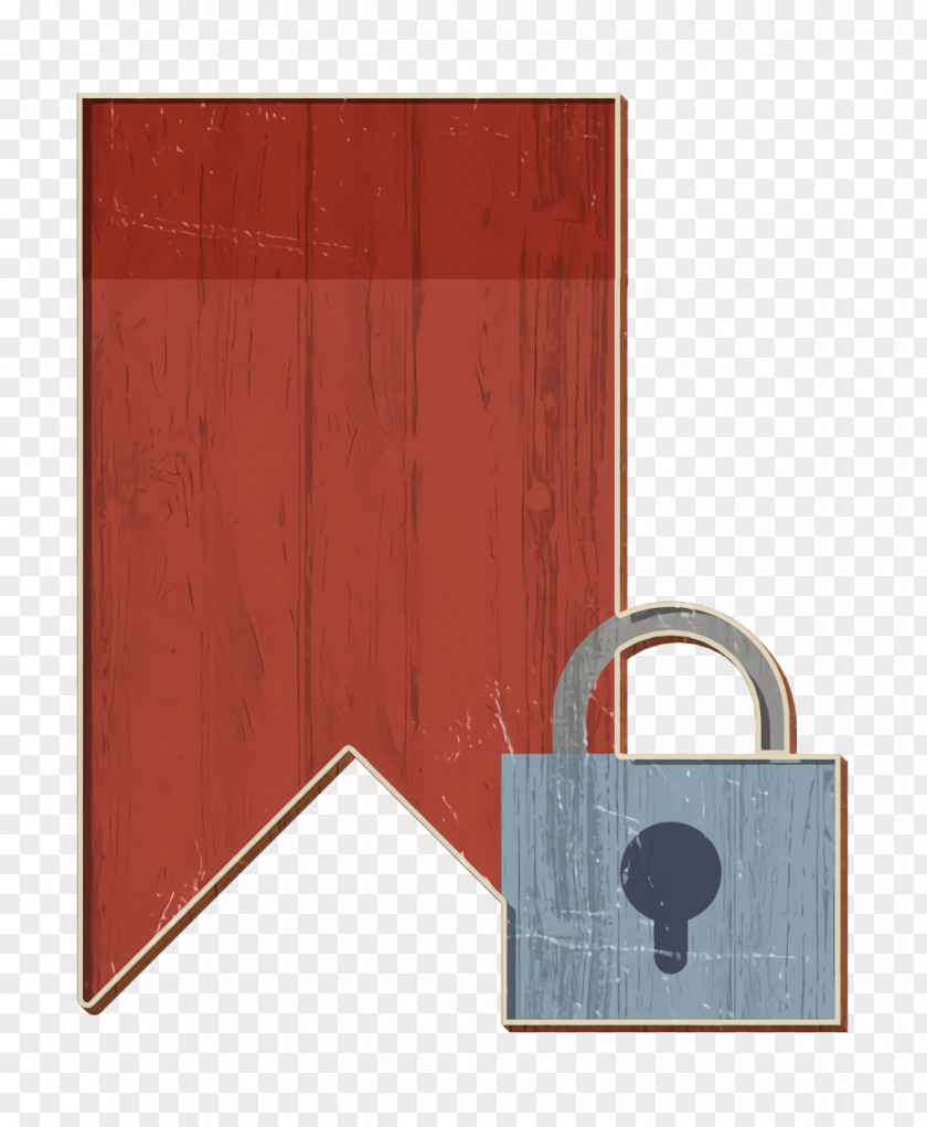Rectangle Padlock Bookmark Icon Interaction Assets PNG