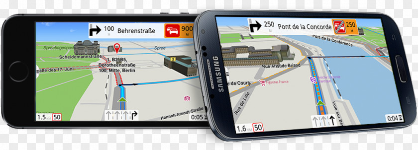 Route 66 U.S. Automotive Navigation System Samsung S8000 GPS Systems Map PNG