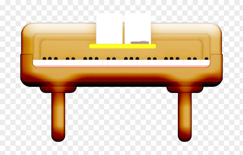 Yellow Yamaha Icon Casio Keyboard Piano PNG