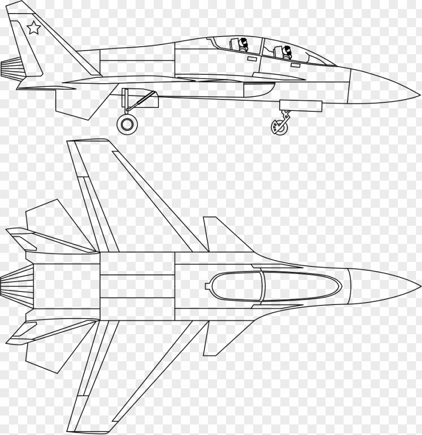 Airplane Sketch Sukhoi S-54 Aircraft Yakovlev Yak-130 KB SAT SR-10 PNG