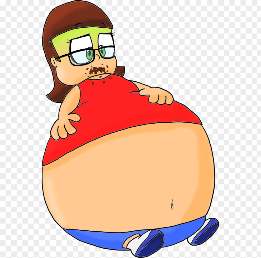 Cartoon Drinking Junk Food PNG