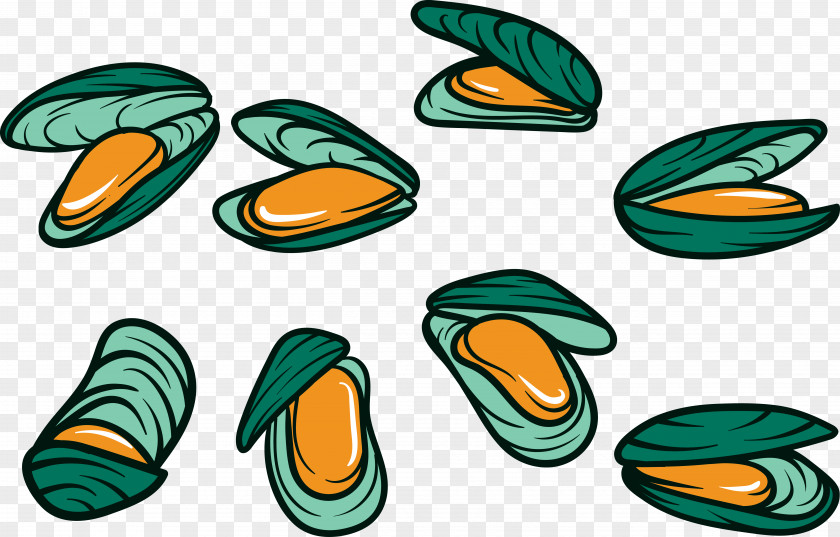 Cartoon Nail Mussel Seafood Oyster Squid Clip Art PNG