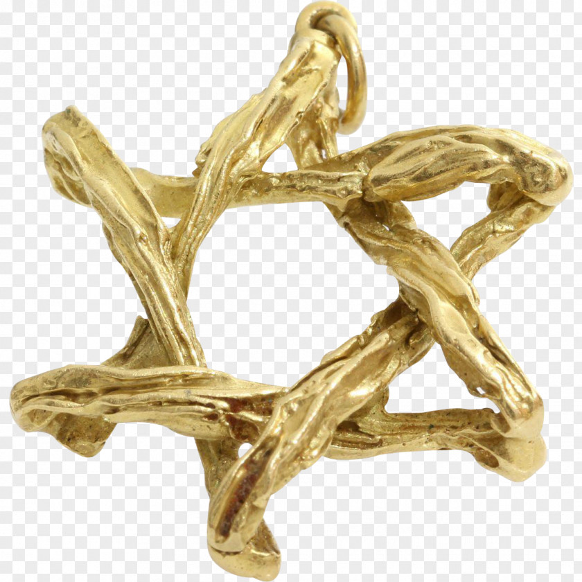 Gold Colored Star Of David Charms & Pendants Jewellery PNG