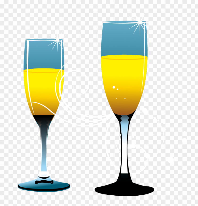 Yellow Cocktail Glass Champagne Wine PNG