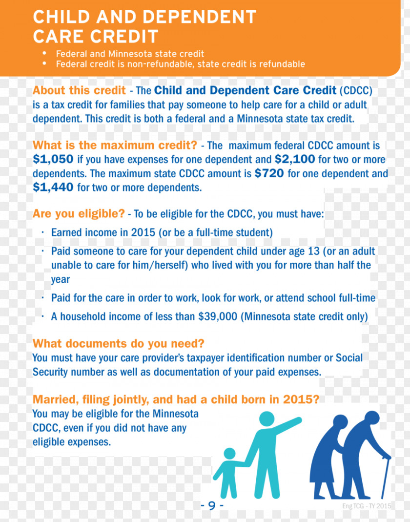 Child Tax Credit And Dependent Care Minnesota PNG