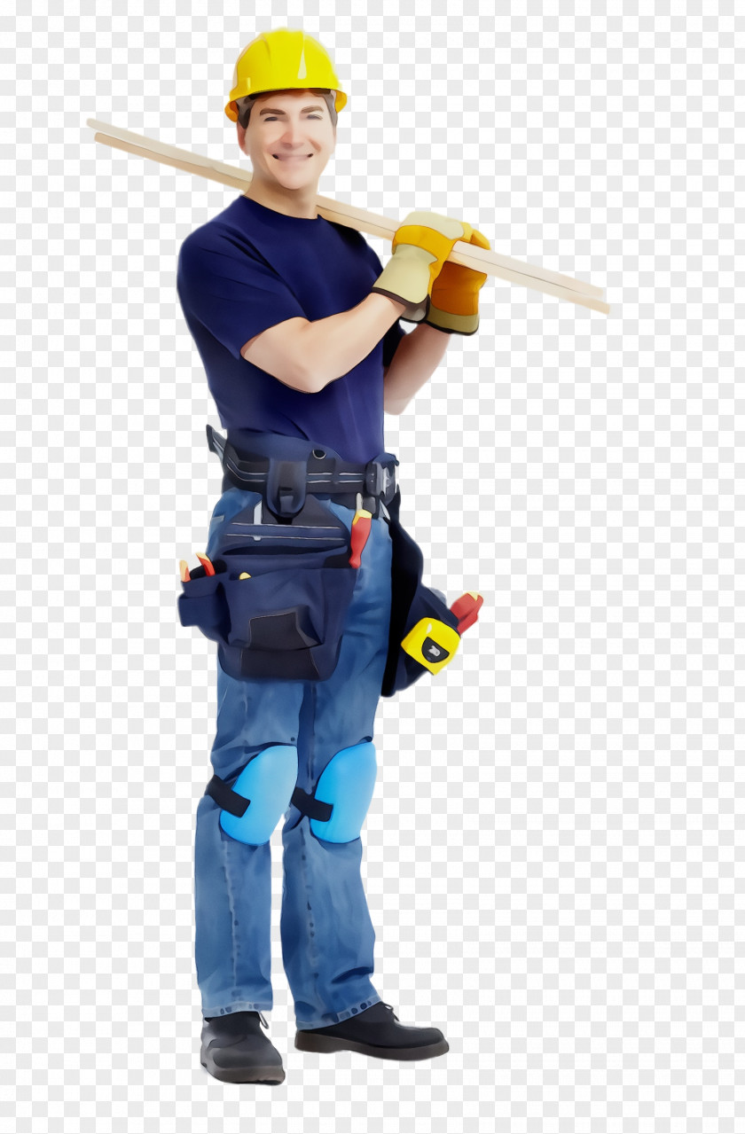 Hard Hat Figurine Construction Worker Action Figure Toy Handyman Costume PNG