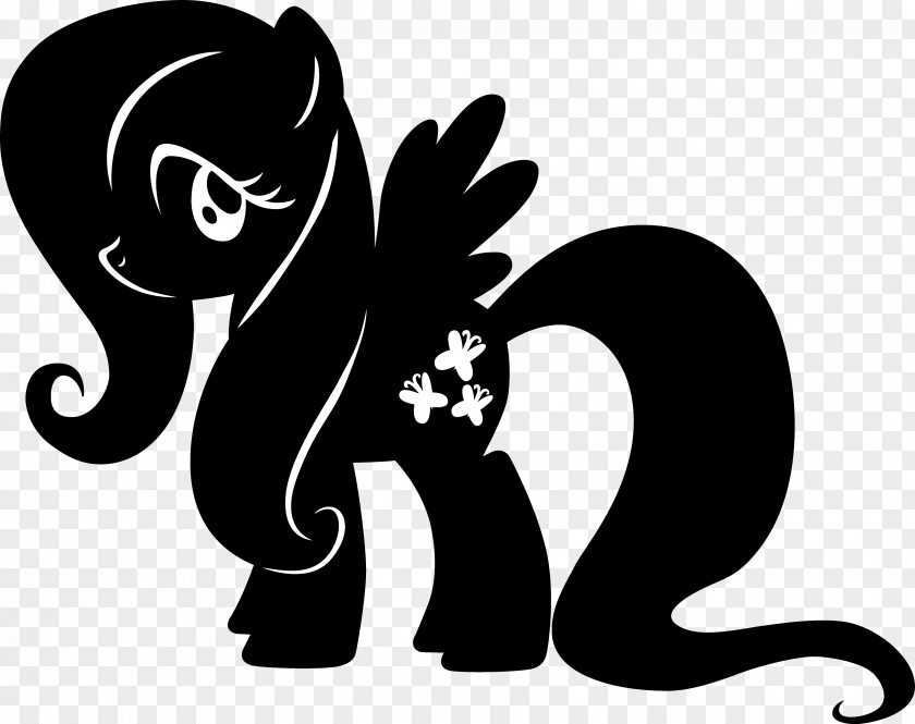 Silhouette Pony Applejack Fluttershy Pinkie Pie Spike PNG