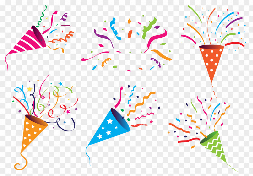 Explode Party Popper Vector Graphics Clip Art Birthday PNG