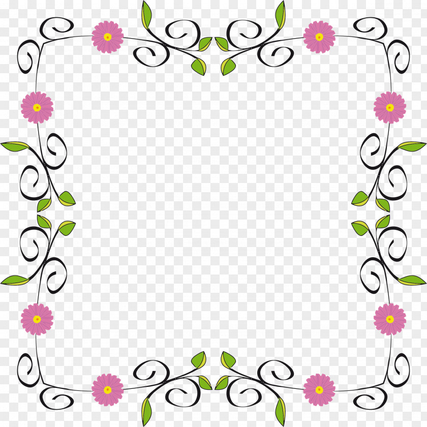 Floral Border Flower Clip Art PNG