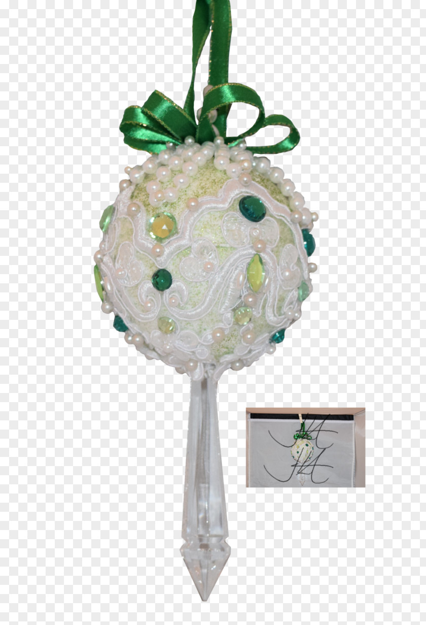 Ornament Green Flower PNG