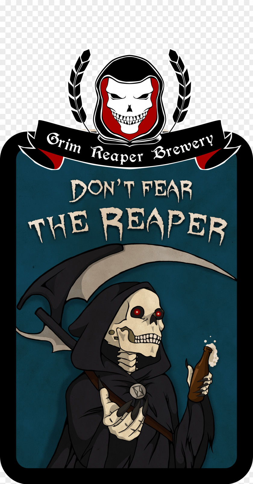 Etikett Death (Don't Fear) The Reaper Brewery Nanobryggeri PNG