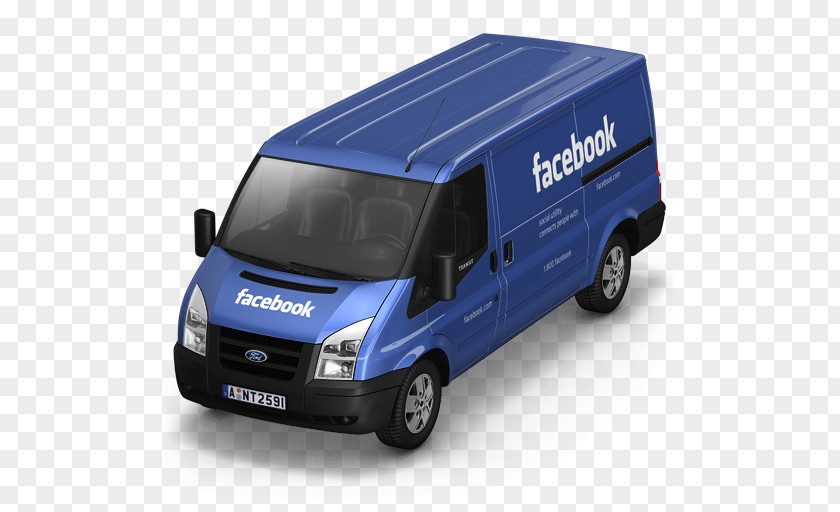 Facebook Van Front Compact Model Car PNG