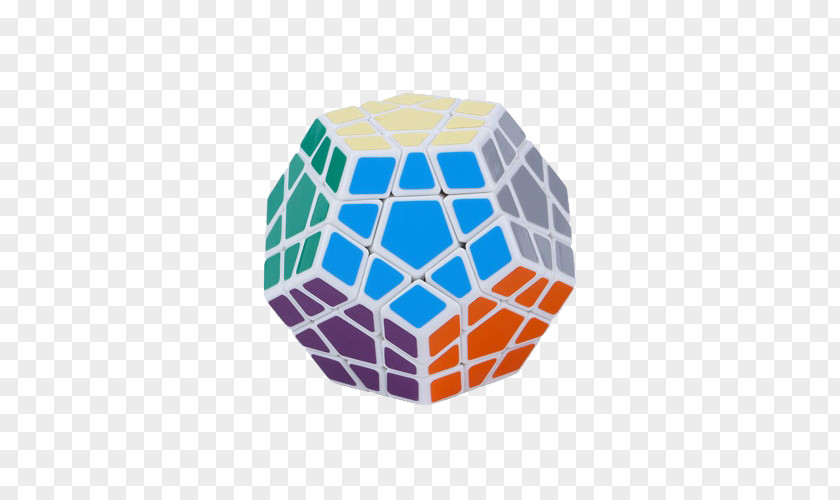 Kathrine Cube Shaped White Solid Rubiks Megaminx Combination Puzzle PNG