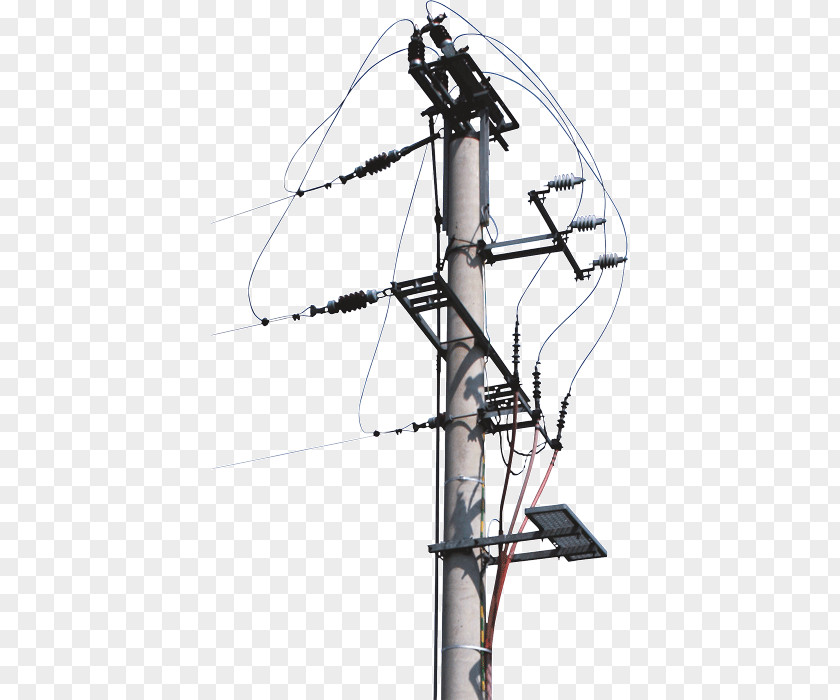 Electricity Overhead Power Line Lightning Arrester Utility Pole Electrical Wires & Cable PNG