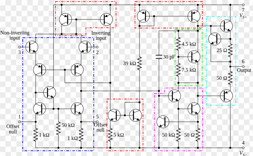 High-grade Atmospheric Grade Operational Amplifier Electronic Circuit Gain Diagram PNG