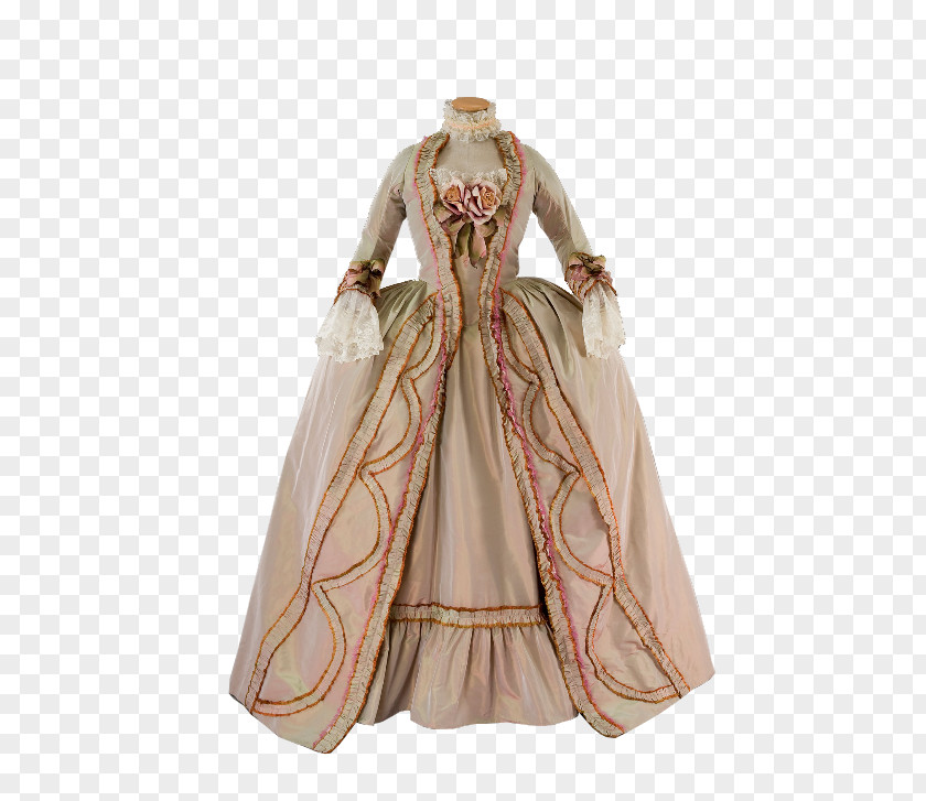MARIE ANTOINETTE Dress 18th Century Dirndl Sack-back Gown Fashion PNG