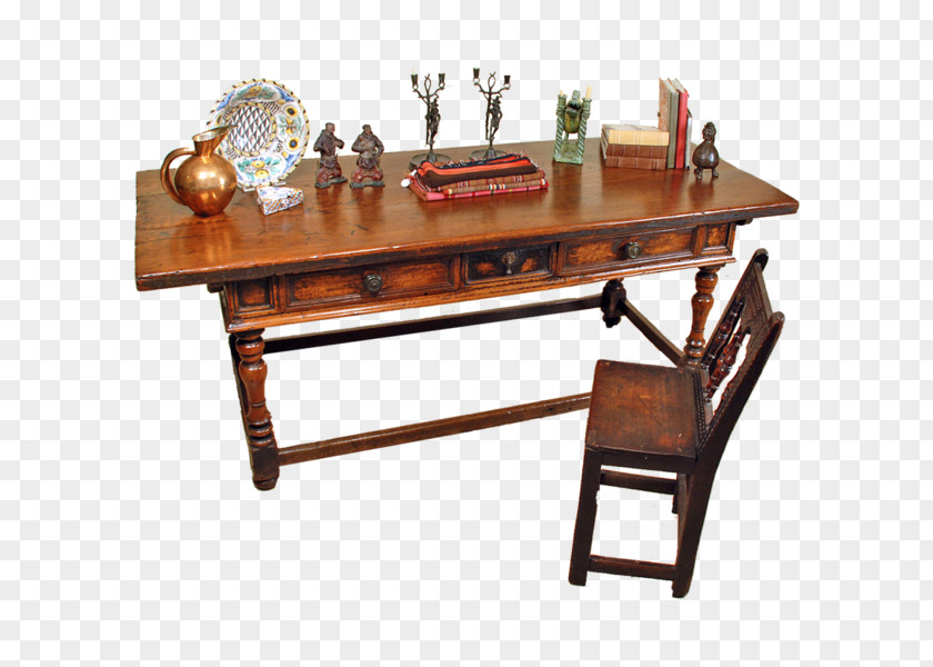 Spanish Baroque Table Furniture Image Lowboy PNG