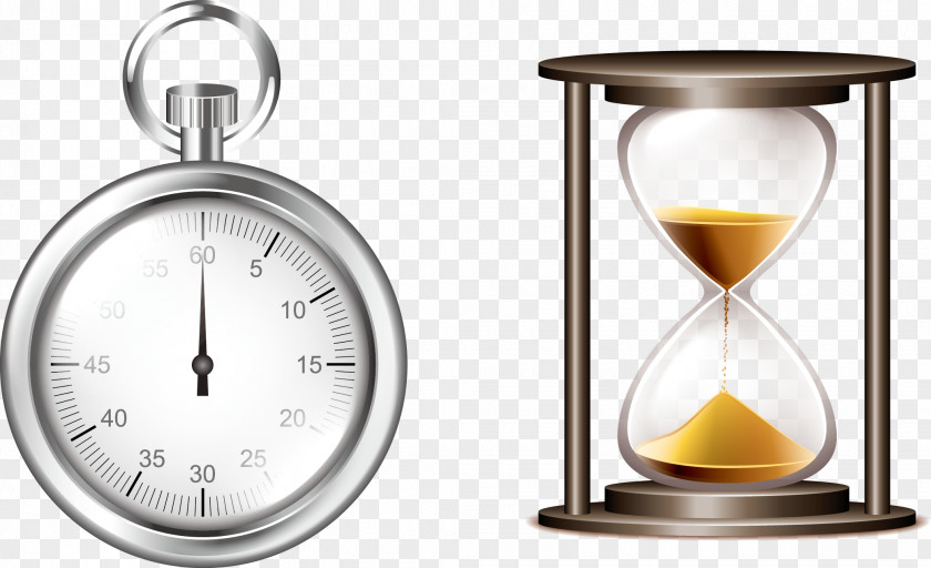 Hourglass And Stopwatch PNG