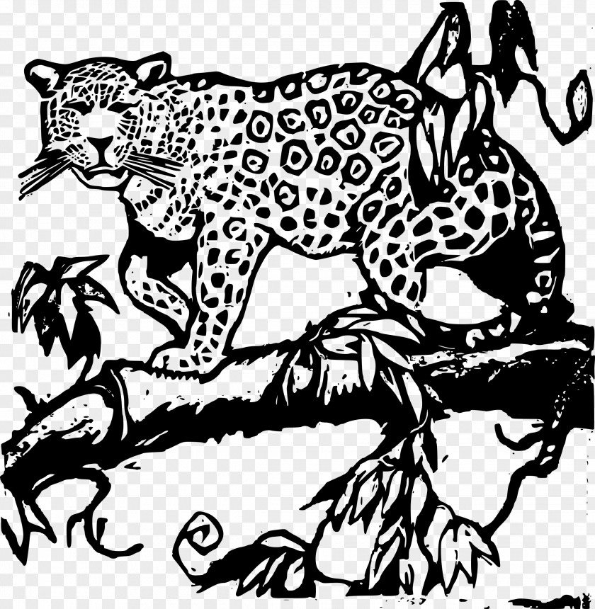 Black Panther Jaguar Cheetah Clip Art PNG