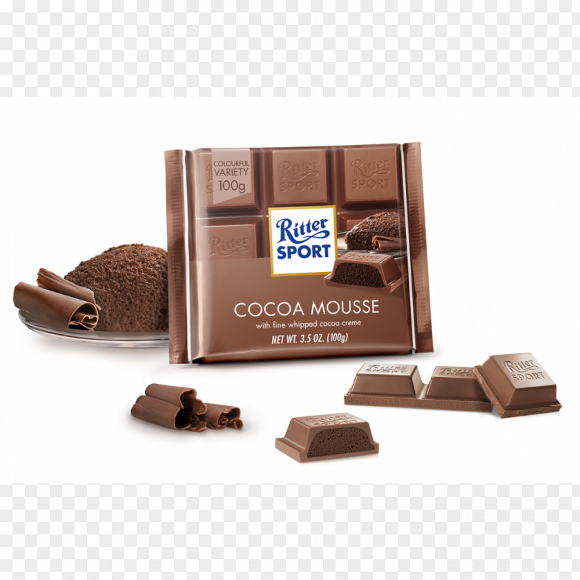 Chocolate Mousse Ritter Sport Bar PNG