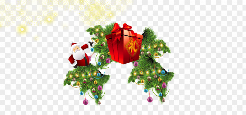 Christmas Tree Santa Claus Reindeer PNG