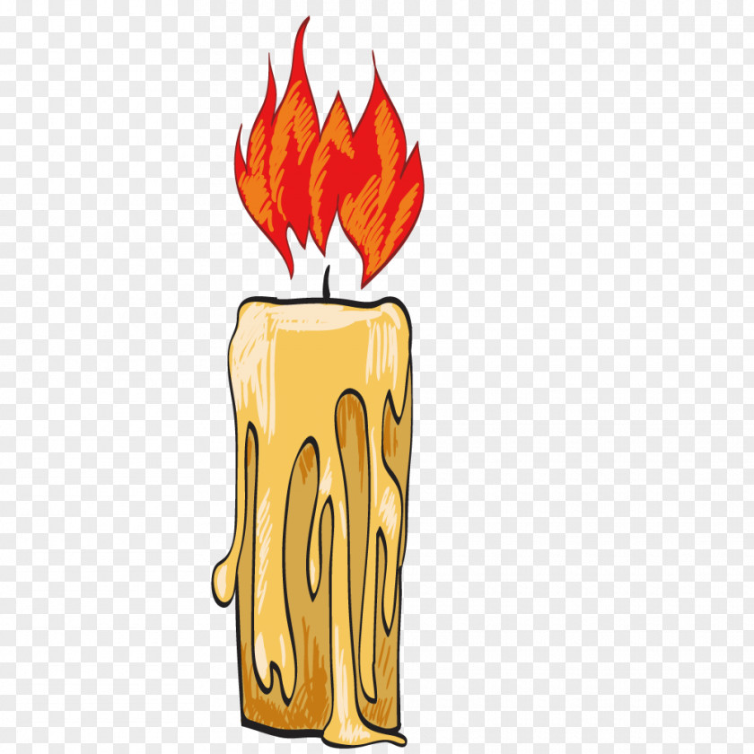 Vector Burning Candle Combustion PNG