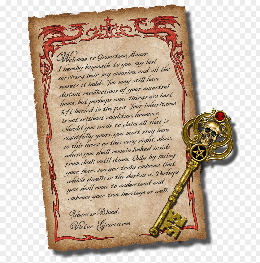 Door Handle Skeleton Key Grimstone Manor PNG