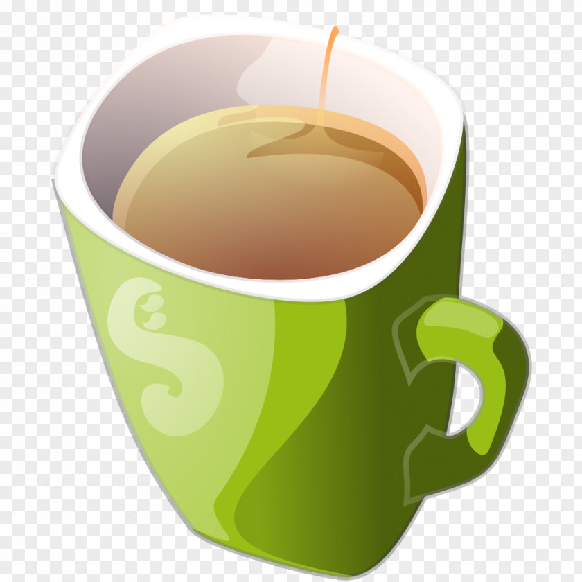 Green Tea Coffee Teacup Clip Art PNG