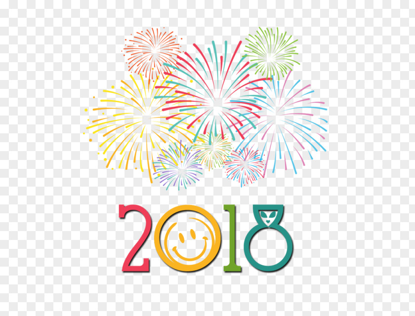 Happy New Year Fireworks Clip Art PNG