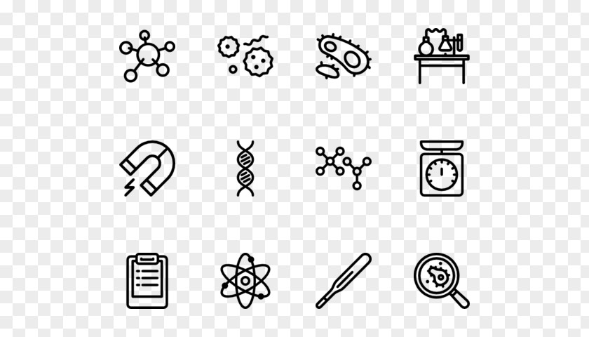 Science Lab Point Cartoon White Angle Glyph PNG