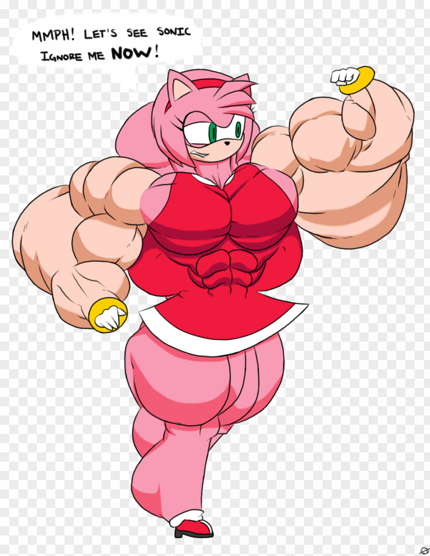 Amy Anderssen Rose Muscle Hypertrophy Tails Sonic The Hedgehog PNG
