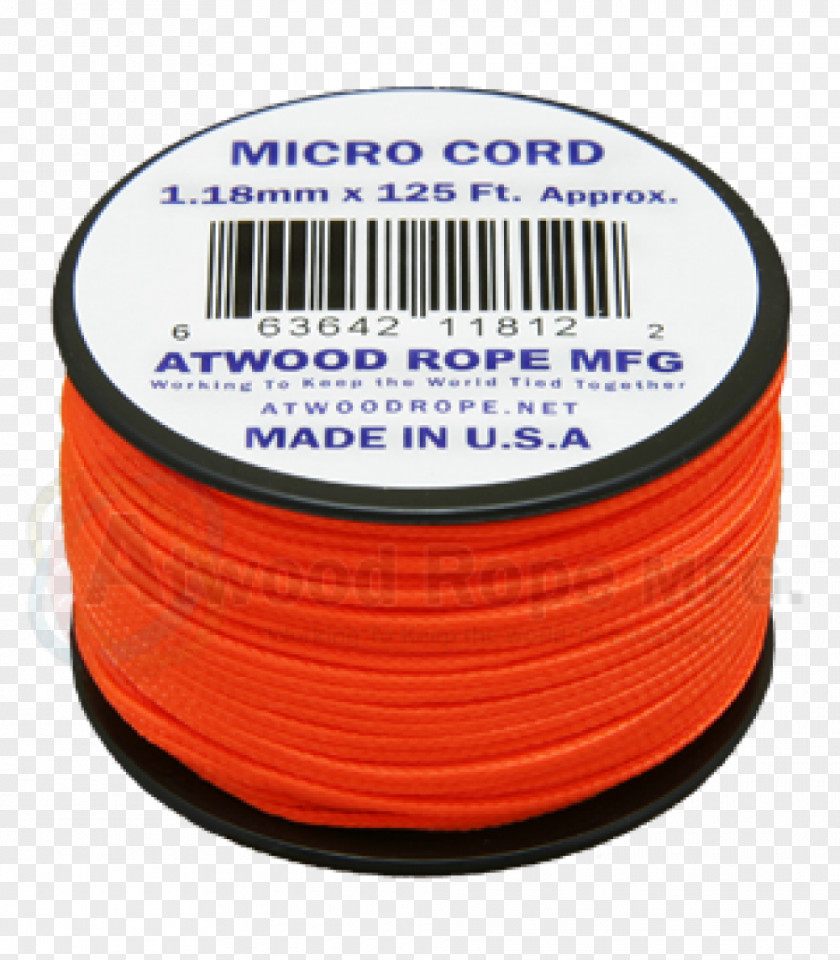Orange Parachute Cord Rothco Utility Rope United States Of America PNG