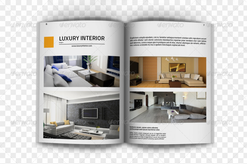 Stylish Indesign Magazine Template Carpet Living Room Brand PNG