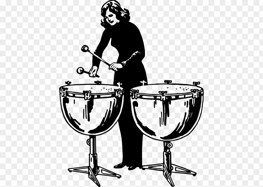 Playing Dish Timpani Drum Percussion Clip Art PNG
